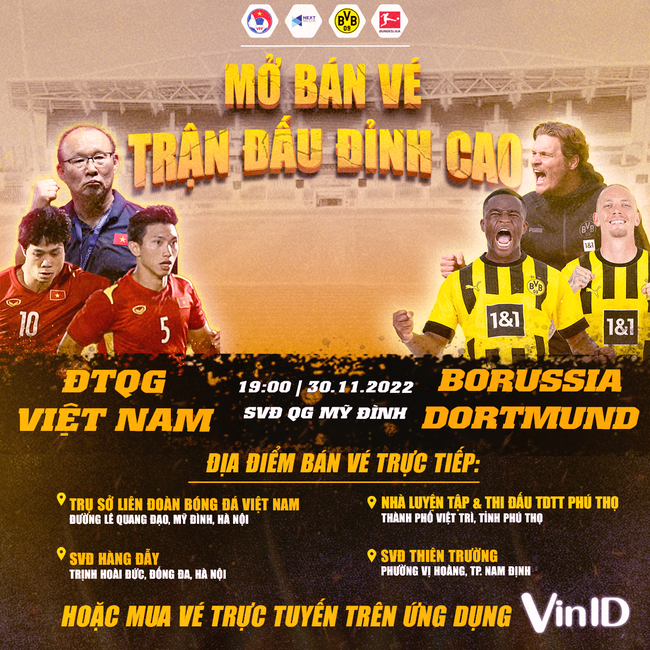 Thêm phương thức bán vé trận ĐTVN đấu Dortmund  - Ảnh 1.