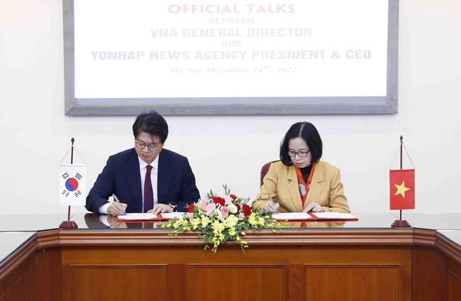 Thúc đẩy hợp tác giữa hai hãng Thông tấn Việt Nam - Hàn Quốc - Ảnh 1.