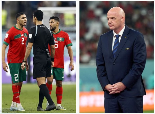 Hakimi đối chất chủ tịch FIFA sau trận thua Croatia - Ảnh 2.