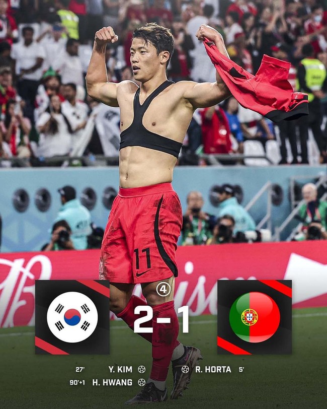 Kết quả Hàn Quốc 2-1 Bồ Đào Nha: Son Heung Min kiến tạo, Hàn Quốc đoạt vé đi tiếp - Ảnh 1.