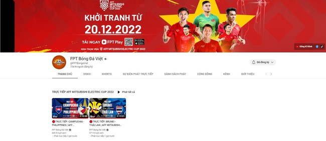 Hướng dẫn xem trận Việt Nam vs Lào trên Youtube của FPT Play