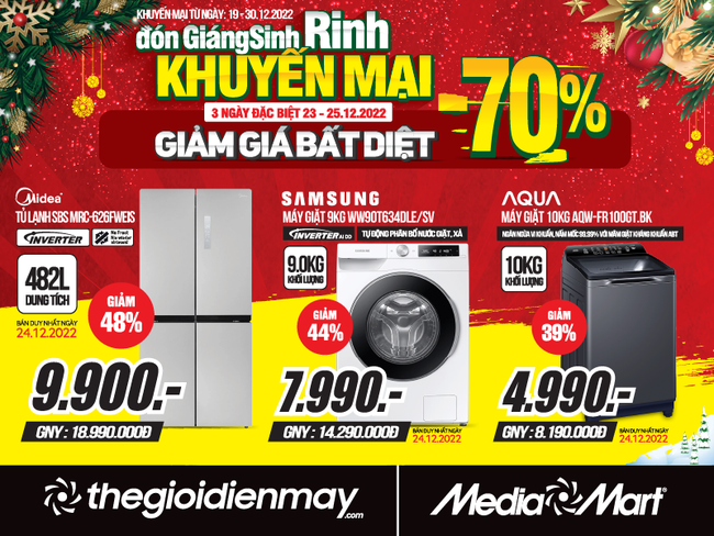 Đón Giáng Sinh rinh khuyến mại lớn tại MediaMart, giảm lớn 70% - Ảnh 2.