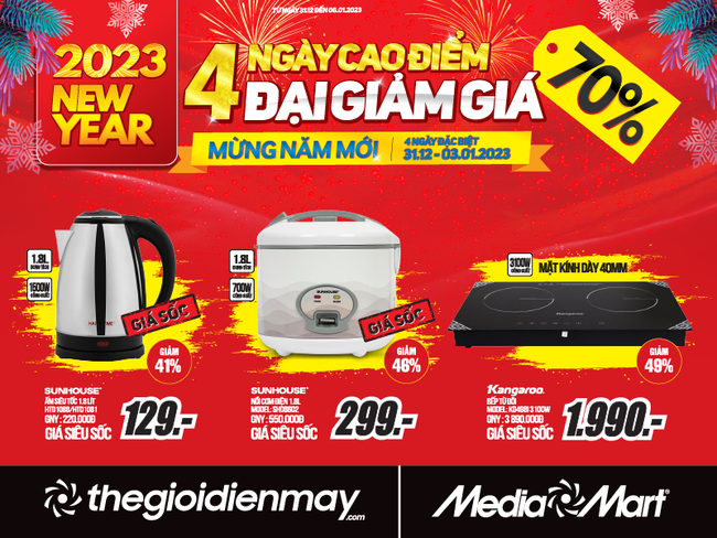 MediaMart giảm lớn đến 70% trong 4 ngày cao điểm mừng năm mới - Ảnh 2.