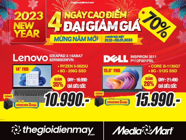 MediaMart giảm lớn đến 70% trong 4 ngày cao điểm mừng năm mới - Ảnh 4.