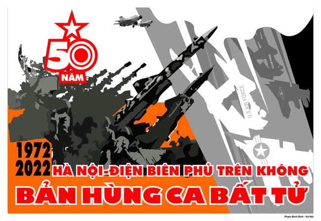 Phát hành tranh cổ động nhân kỷ niệm 50 năm Chiến thắng Hà Nội – Điện Biên Phủ trên không - Ảnh 1.