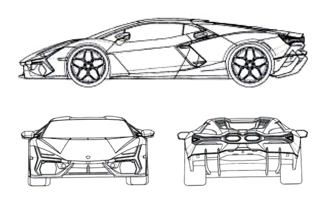 Siêu xe kế nhiệm Lamborghini Aventador lộ thiết kế  - Ảnh 3.