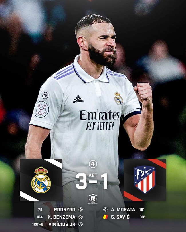 Real Madrid 3-1 Atletico Madrid: 'Kền kền trắng' ngược dòng ngoạn mục với siêu phẩm solo - Ảnh 4.