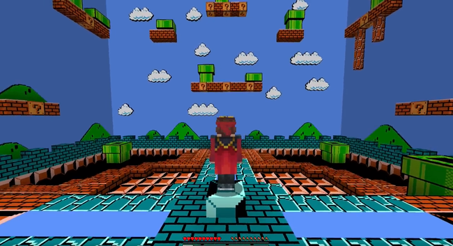 Game thủ tạo game Super Mario Bros 3D trong Minecraft mà không dùng mod, thậm chí có thể chơi được - Ảnh 1.