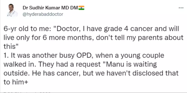 &quot;Con bị ung thư, xin đừng nói với bố mẹ con&quot;: Bác sỹ nghẹn ngào kể lại lời cầu khẩn của bé trai 6 tuổi khi biết mình bị bệnh - Ảnh 2.