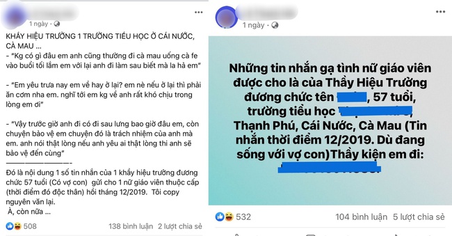 NÓNG: Thầy Hiệu trưởng 57 tuổi đã có gia đình bị tố nhắn tin gạ tình đồng nghiệp, 'nạn nhân' phản hồi như thế nào? - Ảnh 1.