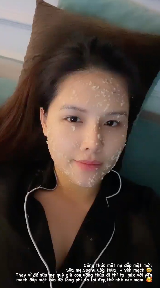 Một 'mẹ bỉm' Vbiz gây choáng khi khoe mặt mộc, netizen 'tá hoả' khi biết được tips dưỡng da độc lạ - Ảnh 3.