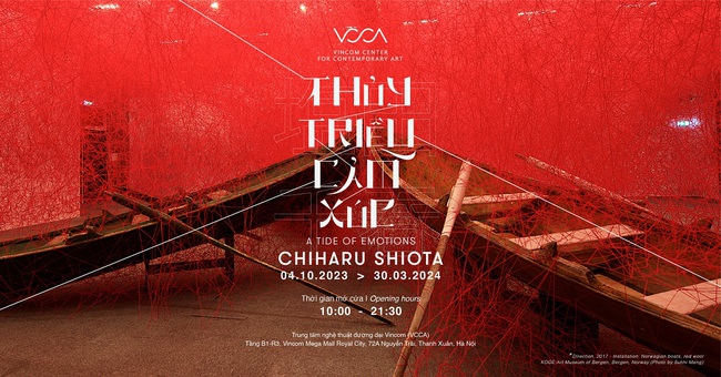 Mở cửa triển lãm sắp đặt &quot;Thủy triều cảm xúc&quot; của nghệ sĩ Chiharu Shiota tại Việt Nam - Ảnh 1.