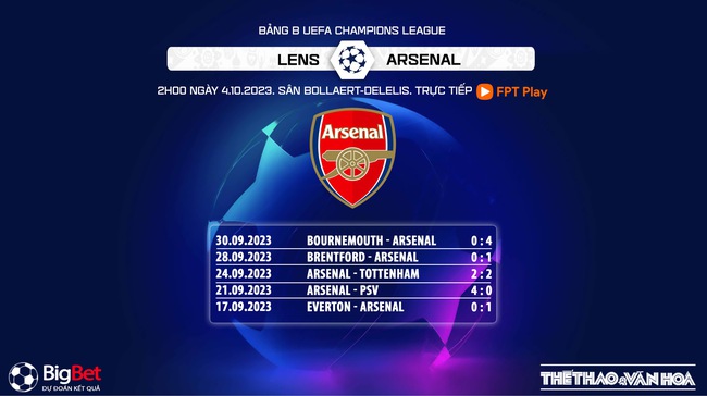 Nhận định bóng đá Lens vs Arsenal (2h00, 4/10), vòng bảng Cúp C1 - Ảnh 6.