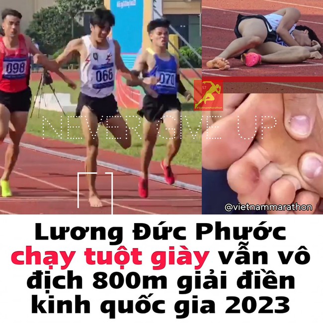 ‘Hiện tượng điền kinh’ Việt Nam chạy văng giày nhưng vẫn xuất sắc giành HCV, hơn VĐV về nhì đúng 1 giây - Ảnh 2.