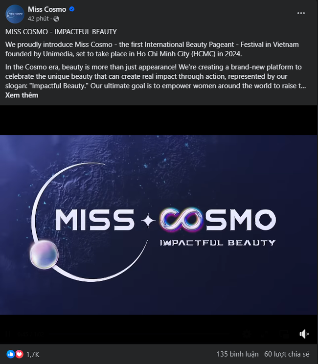 Công bố cuộc thi Miss Cosmo có tên gọi tiếng Việt: Hoa hậu Hoàn vũ Quốc tế - Ảnh 2.