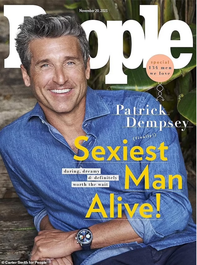 Patrick Dempsey: 'Được vinh danh là Người đàn ông quyến rũ nhất năm 2023'  ở tuổi 57 'tăng cường sự tự tin' - Ảnh 1.