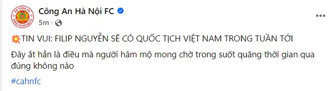 Filip Nguyễn nhận tin vui từ CLB CAHN, có thể góp mặt ở Asian Cup 2023 - Ảnh 2.
