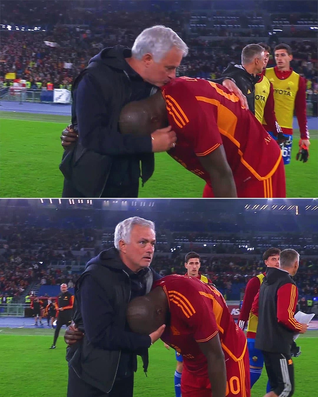 Lukaku bật khóc trong vòng tay HLV Mourinho sau bàn thắng vỡ òa cảm xúc - Ảnh 2.