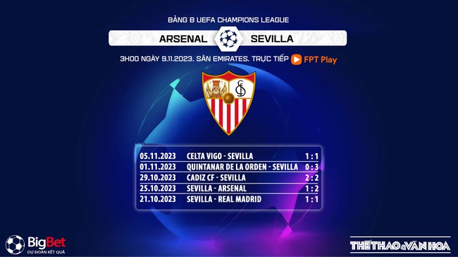 Nhận định bóng đá Arsenal vs Sevilla (03h00, 9/11), vòng bảng Champions League - Ảnh 7.