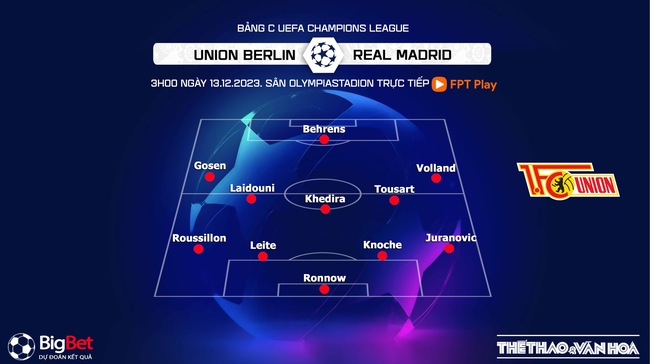 Nhận định Union Berlin vs Real Madrid (3h00, 13/12), Cúp 1 vòng bảng lượt cuối - Ảnh 3.