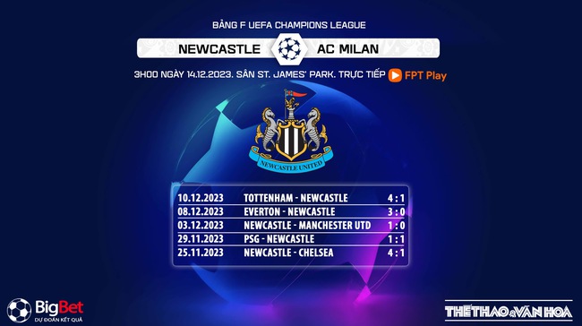Nhận định bóng đá Newcastle vs Milan (3h00, 14/12), vòng bảng Cúp C1  - Ảnh 7.