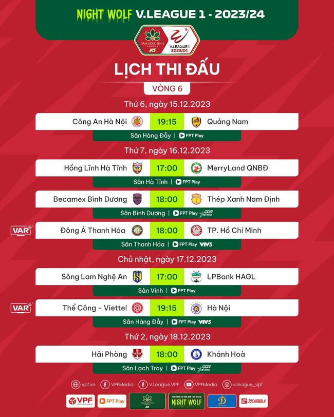 Lịch thi đấu V-League 2023/24 vòng 6: Nóng bỏng cuộc đối đầu Thể Công-Viettel vs Hà Nội  - Ảnh 3.
