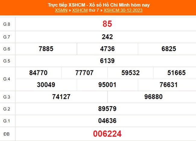XSHCM 8/1, XSTP, kết quả xổ số Thành phố Hồ Chí Minh hôm nay ngày 8/1/2024 - Ảnh 4.