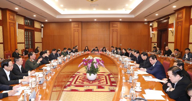 Hội nghị triển khai Chương trình làm việc của Bộ Chính trị, Ban Bí thư năm 2023 - Ảnh 3.