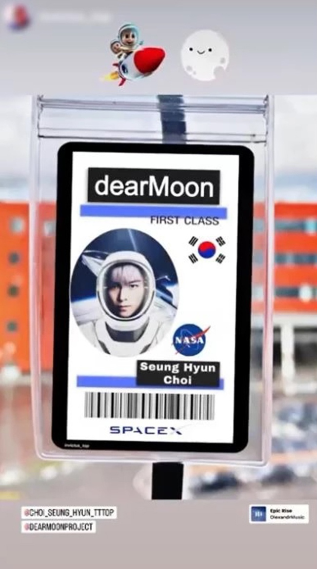 T.O.P của Big Bang, công dân Hàn Quốc đầu tiên lên mặt Trăng, tự hào khoe về thẻ lên tàu vũ trụ - Ảnh 1.