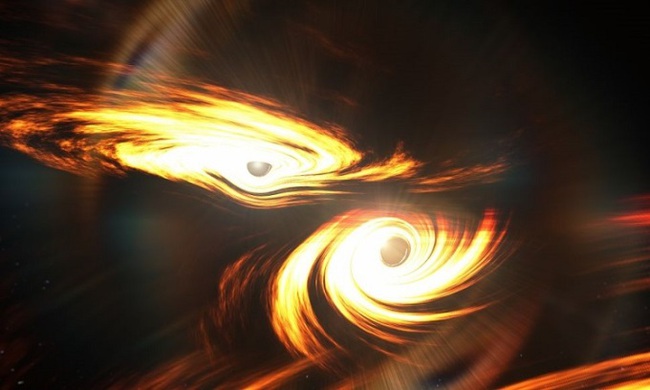NASA theo dõi vụ va chạm giữa những hố đen khổng lồ - Ảnh 1.