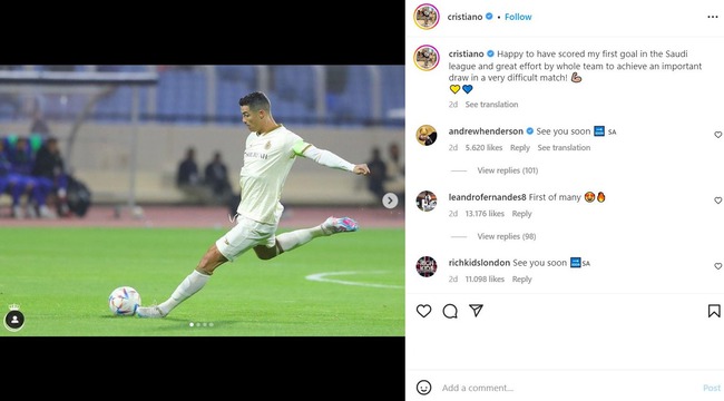 Ronaldo đăng ảnh ăn mừng sau thắng đầu tiên tại Al Nassr - Ảnh 4.