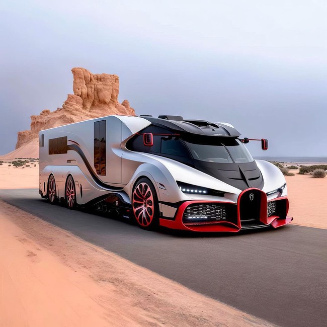 Đây là thiết kế AI vẽ ra cho xe tải, xe cơ bắp Bugatti - Ảnh 8.