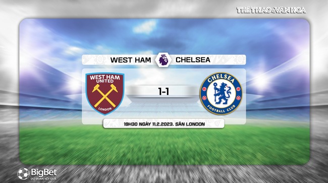 Dự đoán tỉ số West Ham vs Chelsea