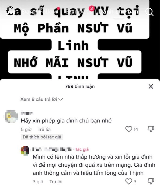 2 nam ca sĩ gây tranh cãi khi hát trước mộ NSUT Vũ Linh, phải đích thân đến xin lỗi gia đình cố nghệ sĩ! - Ảnh 2.