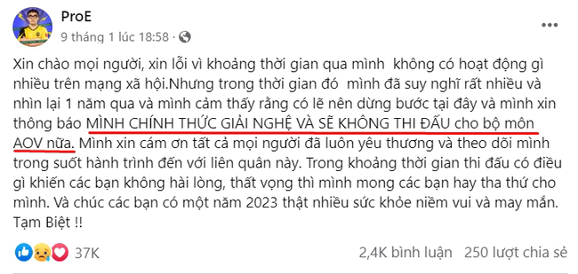 Từng thông báo không còn mặn mà với bộ môn mũi nhọn của Esports Việt, ProE lại bất ngờ 'comaback' - Ảnh 2.