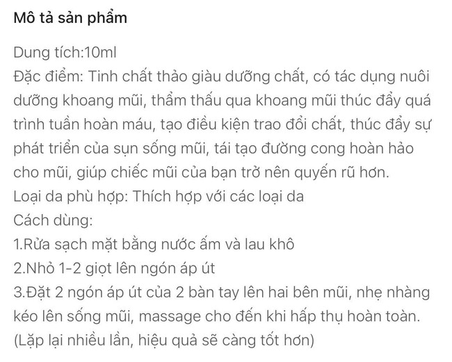 Serum nâng mũi  - Ảnh 4.