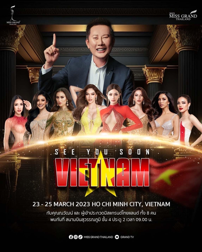 Ông Nawat thông báo sang Việt Nam, Miss Grand International 2022 vắng mặt  - Ảnh 1.