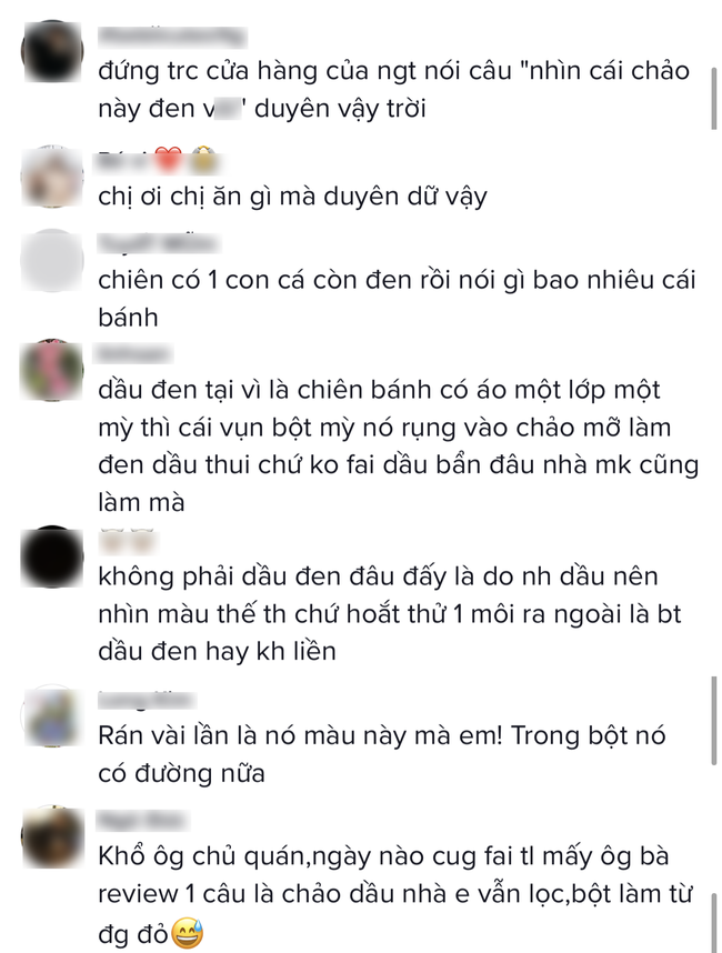 TikToker đứng trước cửa hàng quẩy rán và chê chảo dầu đen khiến dân tình bức xúc: &quot;Có duyên vậy&quot;? - Ảnh 3.