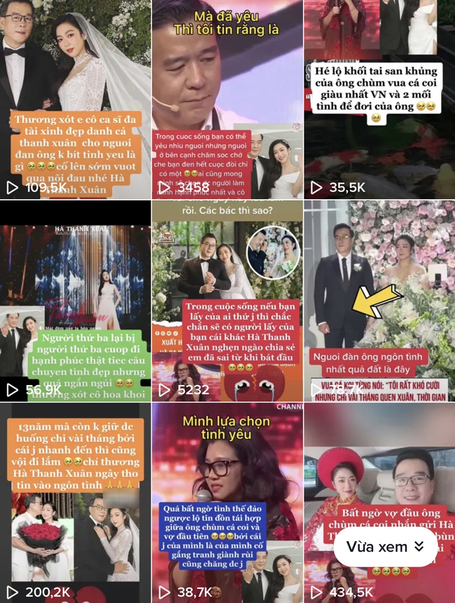 Phẫn nộ kênh TikTok đăng tin giả &quot;vua cá Koi&quot; Thắng Ngô phản bội ca sĩ Hà Thanh Xuân, ly hôn lần 2 sau thời gian ngôn tình ngắn ngủi - Ảnh 1.