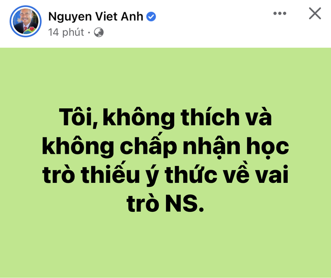 NS Việt Anh tuyên bố không chấp nhận học trò thiếu ý thức về vai trò nghệ sĩ, thái độ khi netizen nhắc đến Trấn Thành ra sao? - Ảnh 2.