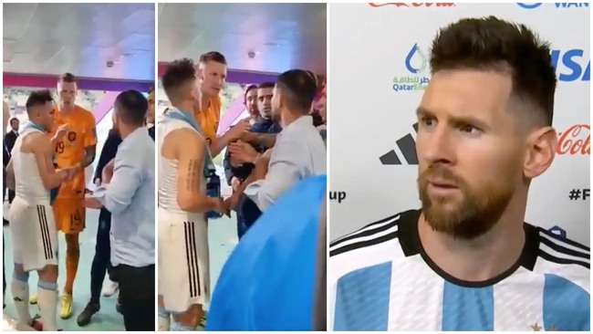 Lộ clip mới về màn đụng độ Messi vs Weghorst ở World Cup 2022 - Ảnh 3.