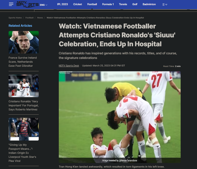 Cú Siu 'thảm họa' vì bắt chước Ronaldo của sao trẻ Việt Nam lên báo nước ngoài - Ảnh 2.