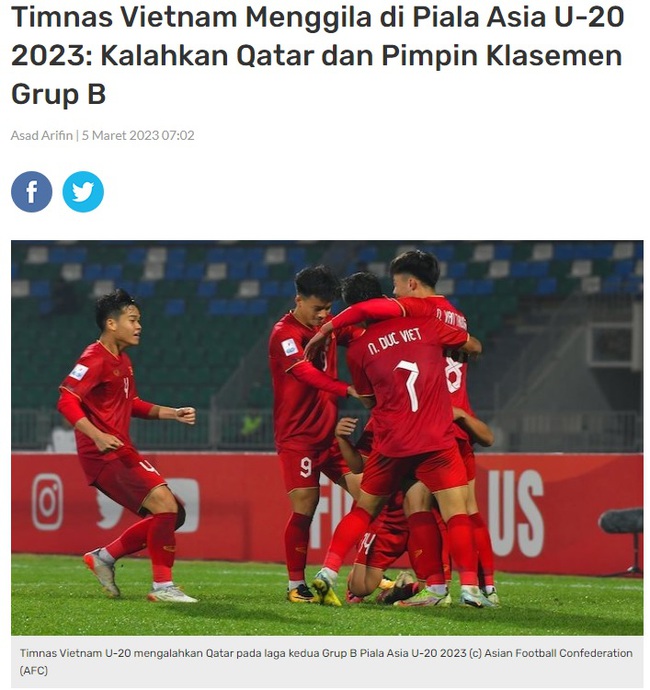 Báo Indonesia 'choáng' với thành tích của U20 Việt Nam tại U20 châu Á - Ảnh 2.