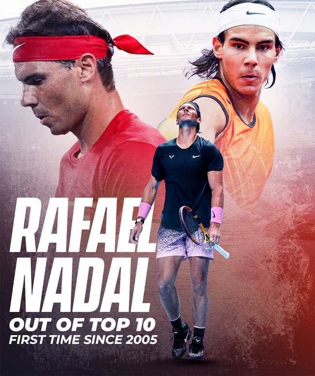 Sau 18 năm, Nadal bật bãi khỏi Top 10 - Ảnh 1.