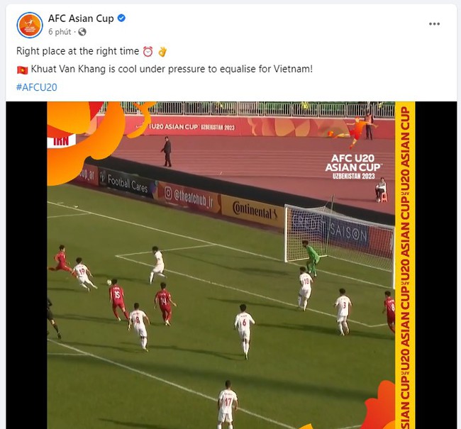 AFC khen ngợi pha ghi bàn của Văn Khang bàn sau màn phối hợp đẹp như mơ của U20 Việt Nam - Ảnh 2.
