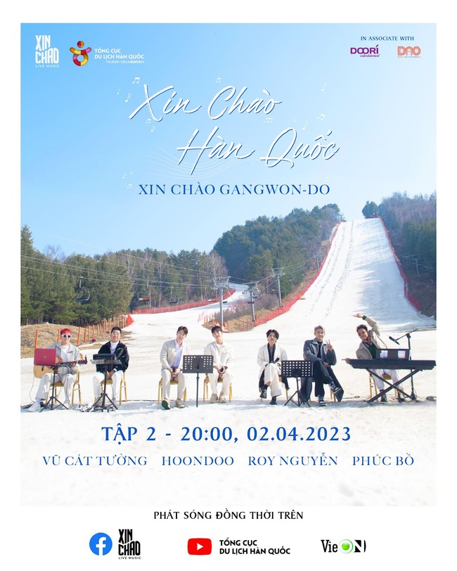 Vũ Cát Tường cùng dàn ca sĩ hát trên đường tuyết ở Hàn Quốc - Ảnh 2.