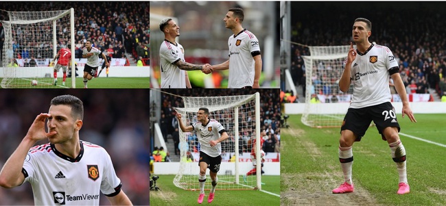 Dalot gây 'lú' với 5 kiểu ăn mừng khác nhau trong một bàn thắng vào lưới Nottingham Forest - Ảnh 2.