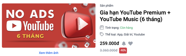 YouTube Premium mở bán tại VN, tiểu thương bán tài khoản không lo sập tiệm mà còn vui mừng: “Lượng khách đông gấp nhiều lần” - Ảnh 1.