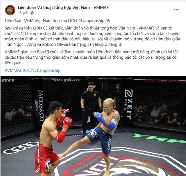 Liên đoàn võ thuật MMA Việt Nam điều tra chiến thắng của Trần Ngọc Lượng trước cao thủ Brazil, thừa nhận sự thật phũ phàng - Ảnh 3.