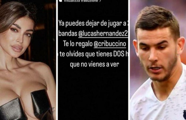 Vợ Lucas Hernandez tố chồng có quan hệ bất chính với bồ cũ Ronaldo trên Instagram